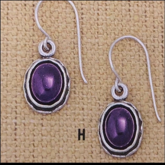Silpada Sterling Silver Amethyst Earrings - Picture 9 of 9